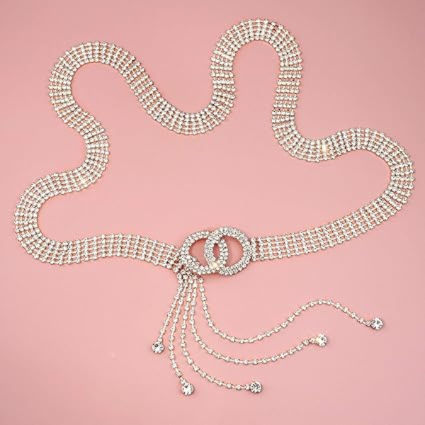 Krystallbelter for kvinner Rhinestone midjebånd belte for kjole Spar