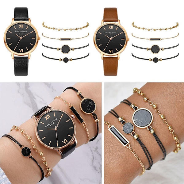 Kello Quartz Rannekello BRUN Brown