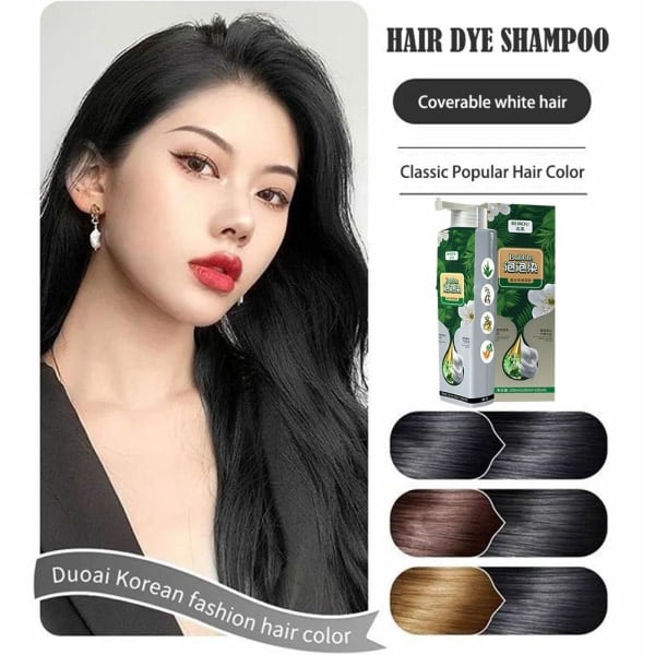 TG 2023 nytt hyra planteekstrakt for grått hårfarge Bubble Dye Bubble svart brun 200ml