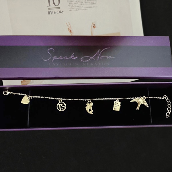 Taylor Swift Bejeweled Midnights Eras Armbånd Pige Gave Ny Kæde Armbånd B with box