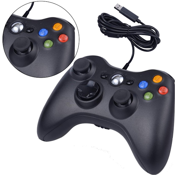 Uusi muotoilu Xbox 360 -ohjain USB-johdollinen peliohjain Microsoftille