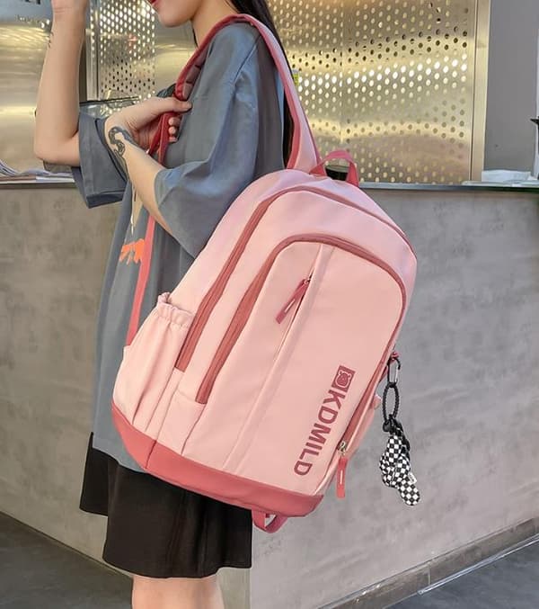 Enkel moderne rygsæk til college, skole, pink-FA-