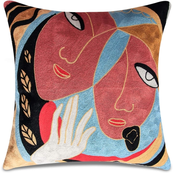 Sæt med 4 Picasso Pudebetræk 45x45 cm Dekorativt Sofa Pudebetræk C
