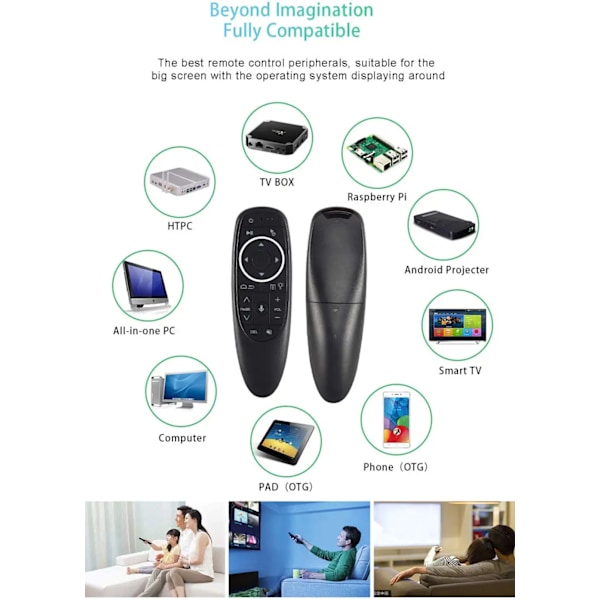 G10s Pro Voice Air Fly Mouse med bakgrundsbelysning, 2,4G trådlös 6