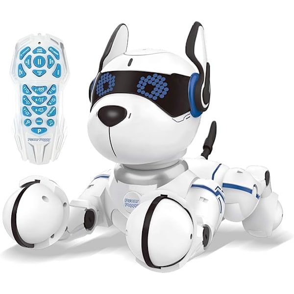 Power Puppy Smart Robot Hund Programmerbar med Fjernkontroll, Danser og Triks