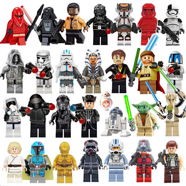 29-dele Star Wars byggeklodser minifigur Luke Darth Vader - Perfekt-XF16- 29 pcs