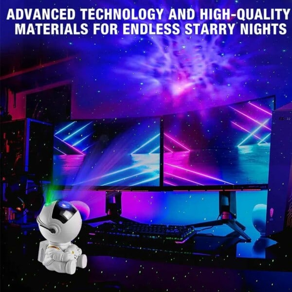 Galaxy Projektor Nebuleeffekt - Stjärnprojektor med Fjärrkontroll vit white