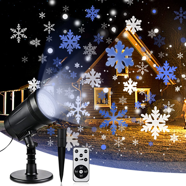 Julprojektor, utomhus LED-julprojektorlampa med