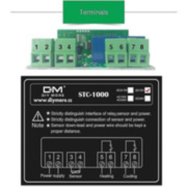Stc-1000 temperaturregulator, 12v 10a mångsidig digital termostat med NTC-prob för skydd, värme och kylskåp