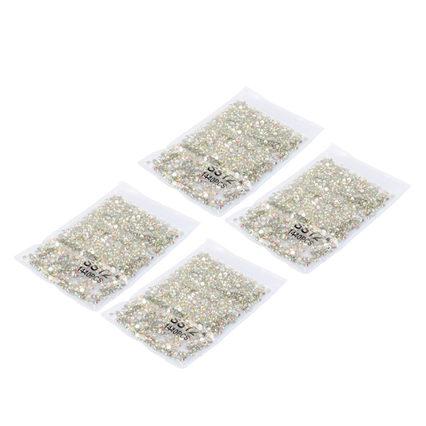 5760 stk krystall strass steiner utsøkt kutting flat bak runde strass steiner for DIY håndverk smykker dekorasjon 0.1