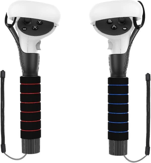 Dobbelt forlængede greb til Oculus Quest, Quest 2 eller Rift S controllere til at spille Beat Saber spil-FA-