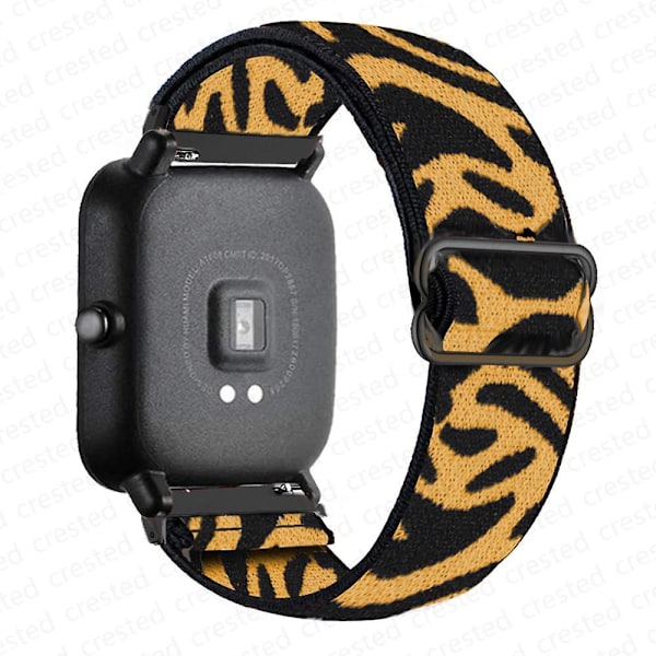 20mm/22mm Armbånd til Amazfit Gts 4//2/2e/3/gts2 Mini/gtr 4/3/pro/gtr2/47mm/stratos Nylon Elastisk Urrem Amazfit Bip Rem Zebra Gul Zebra Yellow 22mm