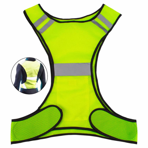 Reflekterende utstyr - Sikkerhetsvest Hi Vis for løping, sykling og gåing