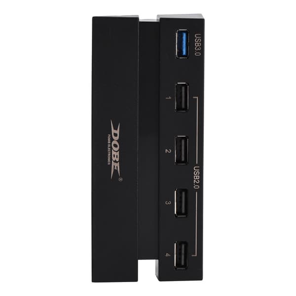 Höghastighets 5-portars USB Hub 2.0 & 3.0 Expansion Hub Controller Adapter för PS4-spelkonsol