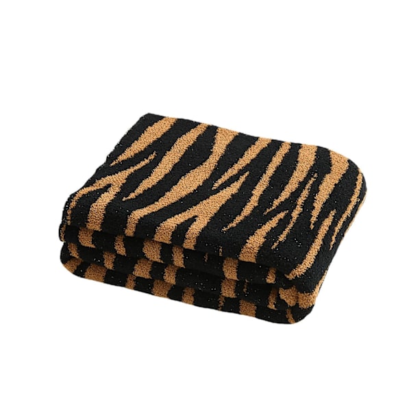 Tiger Fluffy Sherpa Sängfilt, Super Mjuk Mink Fleece Sofffilt 130*160CM