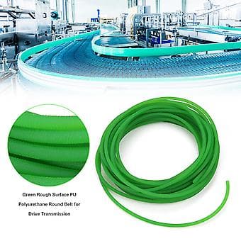 Grøn PU Polyurethan Rundrem med Ru Overflade til Drivtransmission (4mm*10m)-FA7-