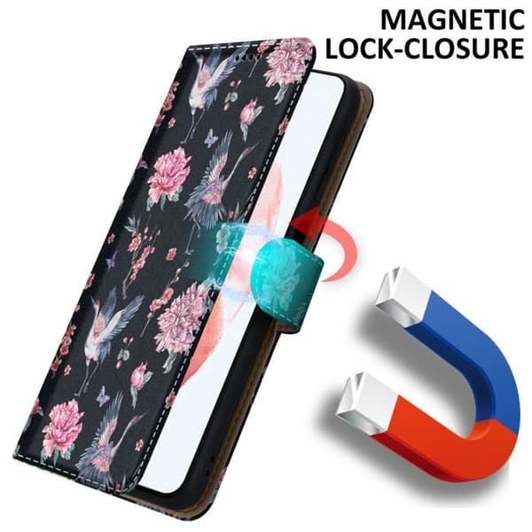 Etui - CADORABO - Samsung Galaxy S21 PLUS - Traner & Blomster - Magnetisk lukking - Stativfunksjon-FA-