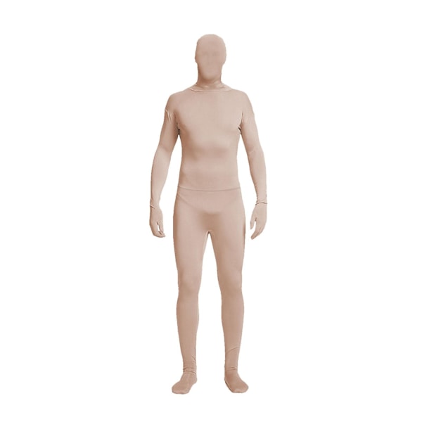 Festkostume Usynlig Morph Suit Voksen Herre Dame Fuld hudfarve hudfarve skin color 180CM