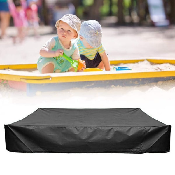 Dustproof Square Oxford Cloth Waterproof Sandbox, Black