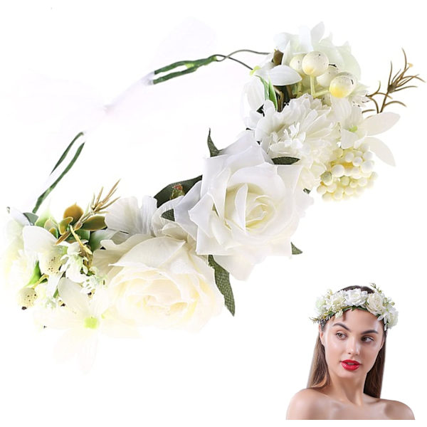 Blomsterkransar Kvinnor Blomsterkrans Hår Enkla Nattvardsblommor