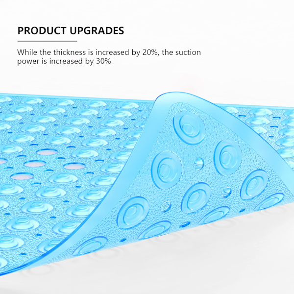 Kvadratisk Duschmatta Anti-Slip Anti-Mögelsäker-53x53cm Gummi Duschmatta
