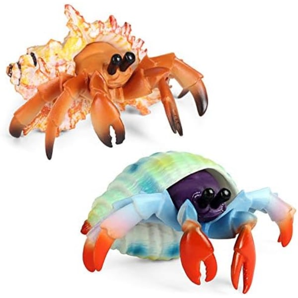 2pcs simulation marine creature animal hidden crab statue