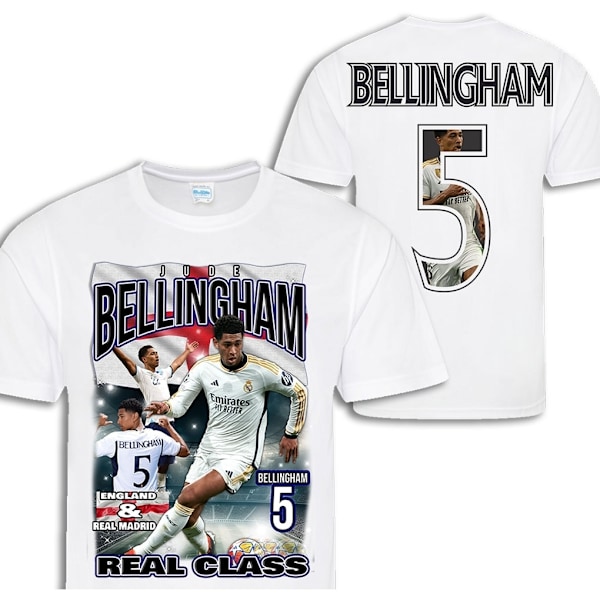 Jude Bellingham spelar t-shirt sporttröja England Real Madrid S 140 Small