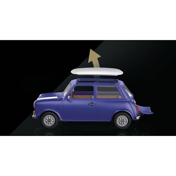 PLAYMOBIL - 70921 - Mini Cooper - Klassiske biler med avtakbart tak og lyseffekter Svart