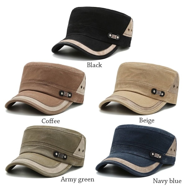 Sommar Kamouflage Arméhatt Män Camo Military Cadet Combat Fiske Baseball Cap Black