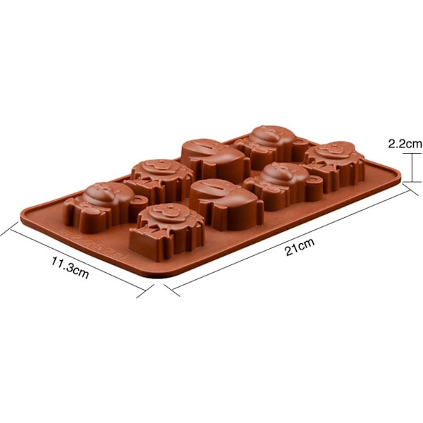 KCVV Bageform - Dyre Serie - Genanvendelig - Kage, Pudding, Muffins - DIY - Brun