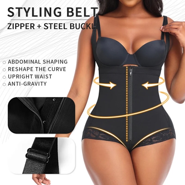 Colombiansk Faja Bodysuit til Kvinder Shapewear Body Shaper Butt Lifter Ingen Pude Mavekontrol Mavebantning Plus S-6XL Undertøj 2XL