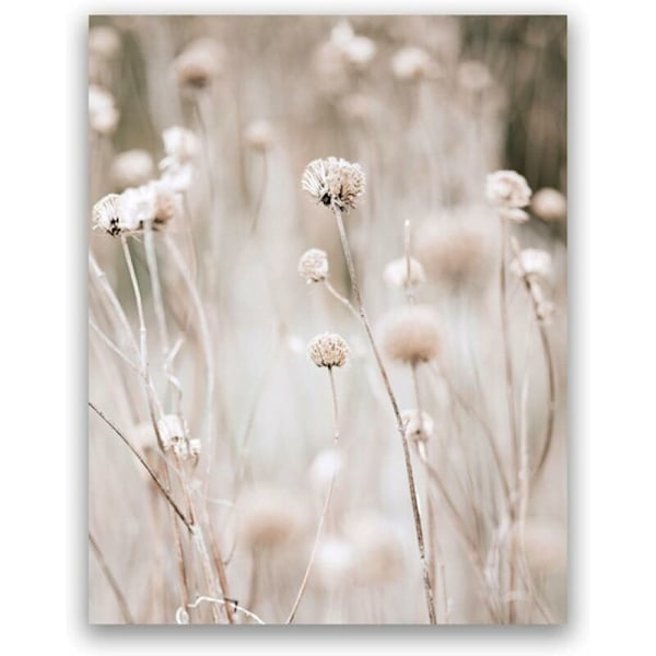 Taulu Canvas-tulostus Pampas-ruoho Kasvit Luonnonmaisema Kuivattu ruoho Moderni Boho Botaaninen Juliste Galleria Taulut 20x30cm(8x12in) x3 Kehystämätön