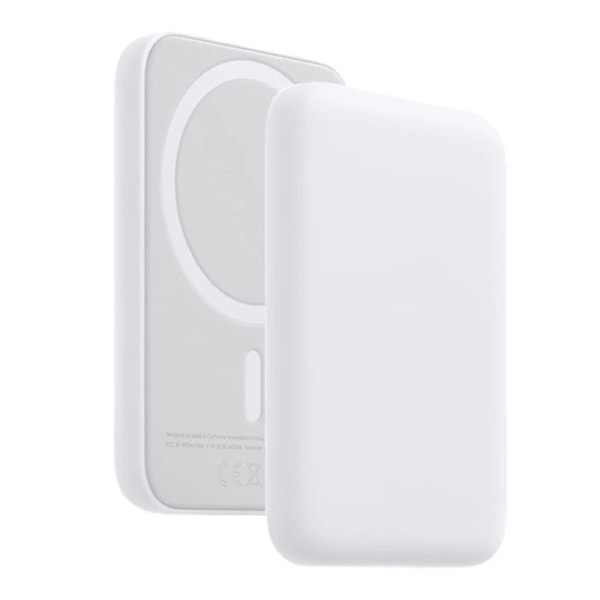 Magneettinen Powerbank iPhone 12/13/14/15:lle, nopea lataus (PD) valkoinen white