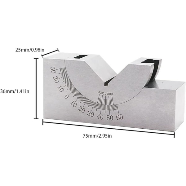Vinkelmåler Vinkelblokker AP25 90° Justerbar Høy Presisjon