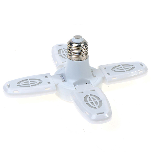 E27 LED AC85-265V 28W LED-lampa Fläktblad Timerlampa Glödlampa