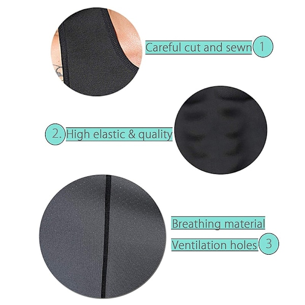 Træningstop med saunaeffekt - Sort Black Black XL
