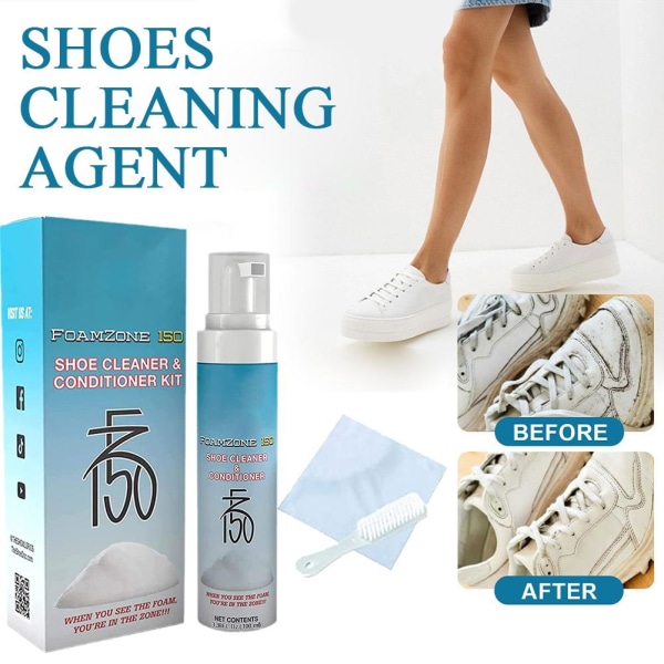 100 ml Skorengöring för Sneakers, Tennis, Läder, Vita Skor