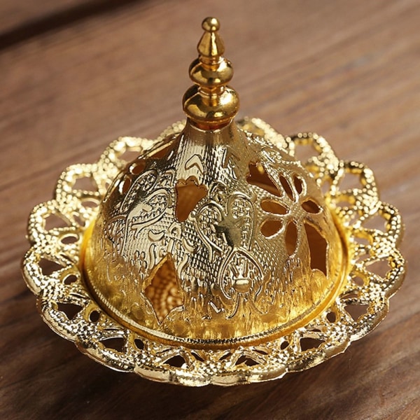 Eid Mubarak -tähti-kuu-mini kannettava kultainen suitsuke Pagoda