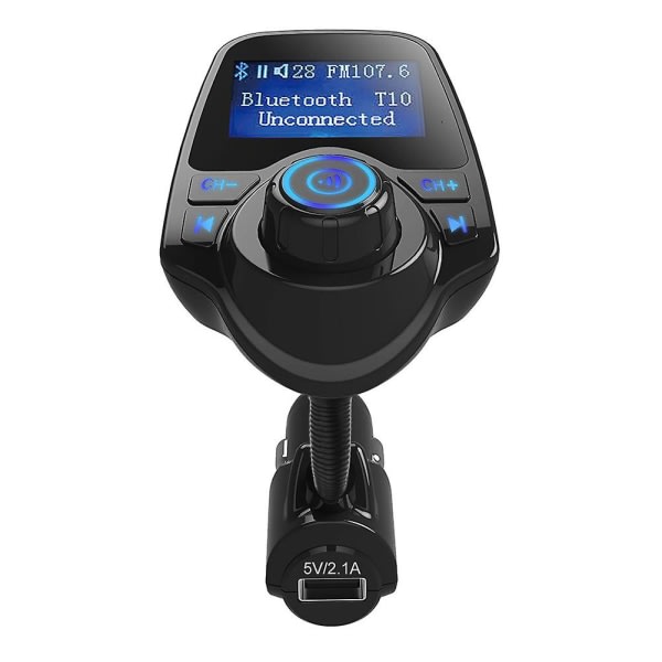 In Car FM-sändare Radioadapter MP3-spelare Bluetooth-kompatibel 5.0 Trådlös Ny