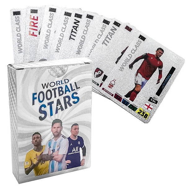 Verdens Fodboldstjerner 55 stk. limited edition kort plastik fodboldspiller kort