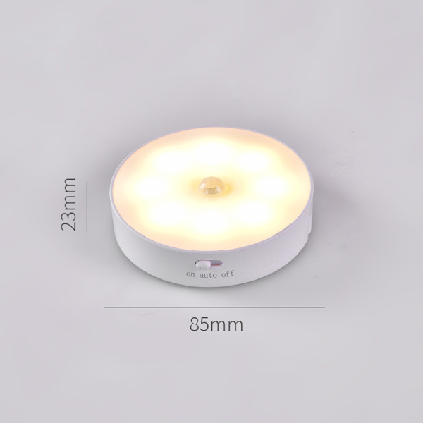 Sæt med 3 LED-lamper med bevægelsessensor, automatisk væg-nattelampe, varm