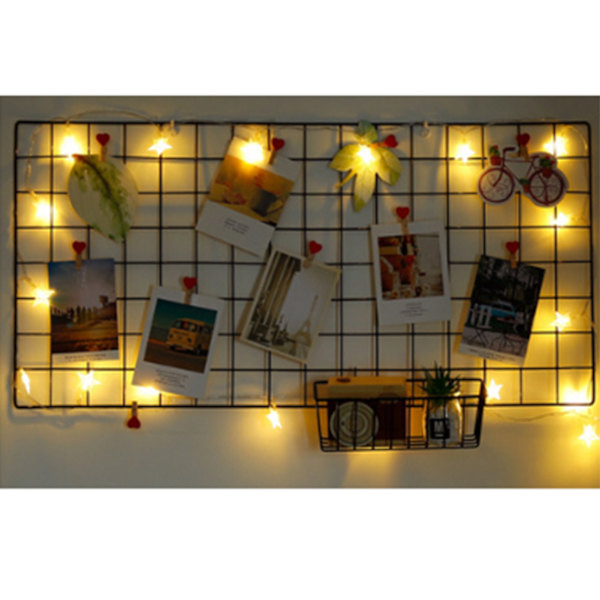 DIY Gallerivägg i Järnram Vägghylla Väggmonterad Nätpanel Väggkonst Display Organizer 0.5