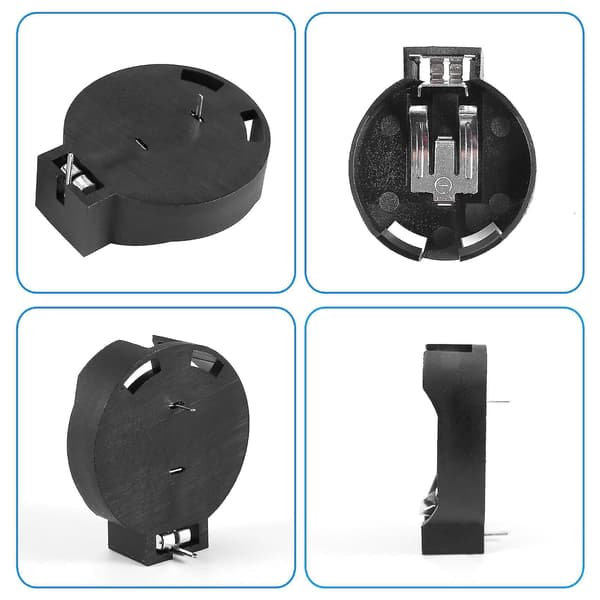 2 stk. CR2450 Knapcelle Batteriholder Bakke 2 Stifter Sort-XF17-