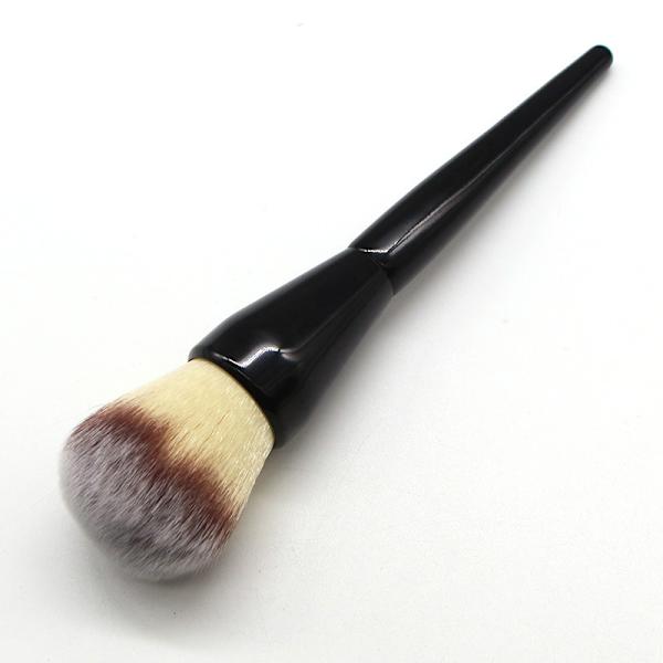 Rouge-harja, suuri puuterihari, litteä kaareva, ensiluokkainen, kestävä meikkisivellin, täydellinen virheettömälle puuterille, puuterihari, 2 kpl silver black