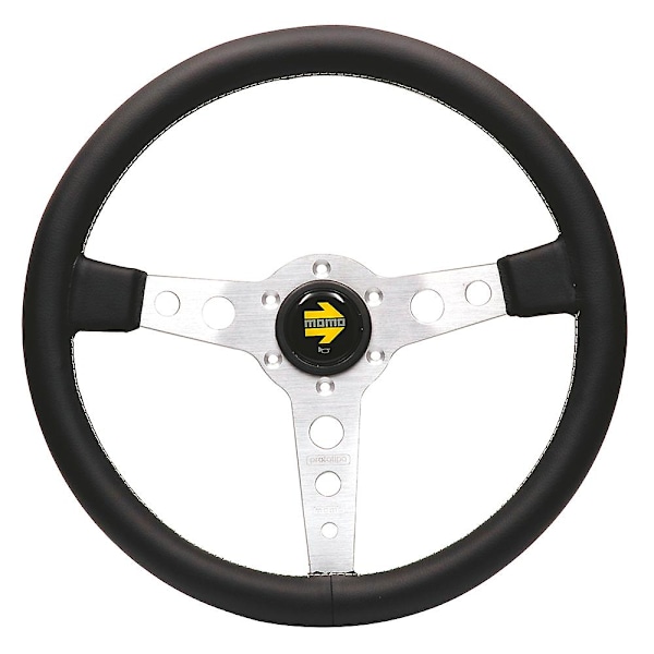 14 tum/350 mm Momo Prototipo Style PU Läder Racing Sport Ratt - Rattar och Tutknapp