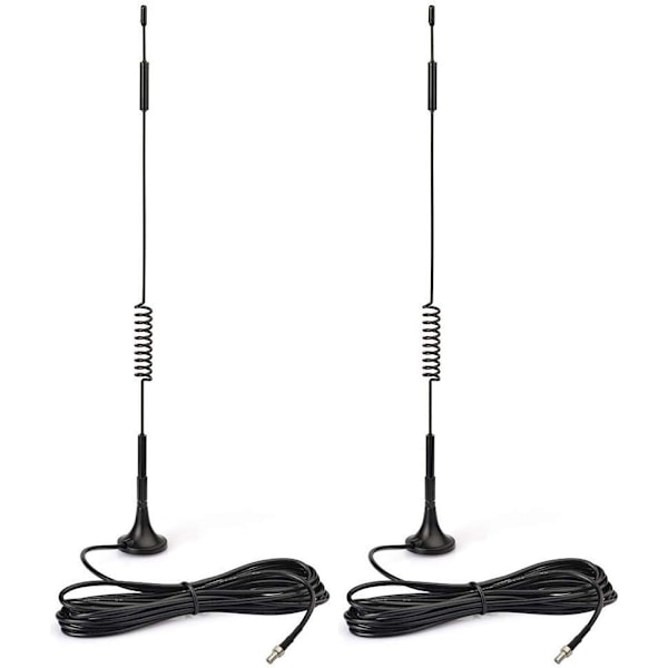 4G LTE 7dBi magnetisk base TS9-antenne 2-pakning for MiFi Hotspot Router USB-modem Netgear LB2120 Nighthawk M1 MR1100 M2 MR2100 AC785 AC797 AC790 AC TS9(2 Pack)