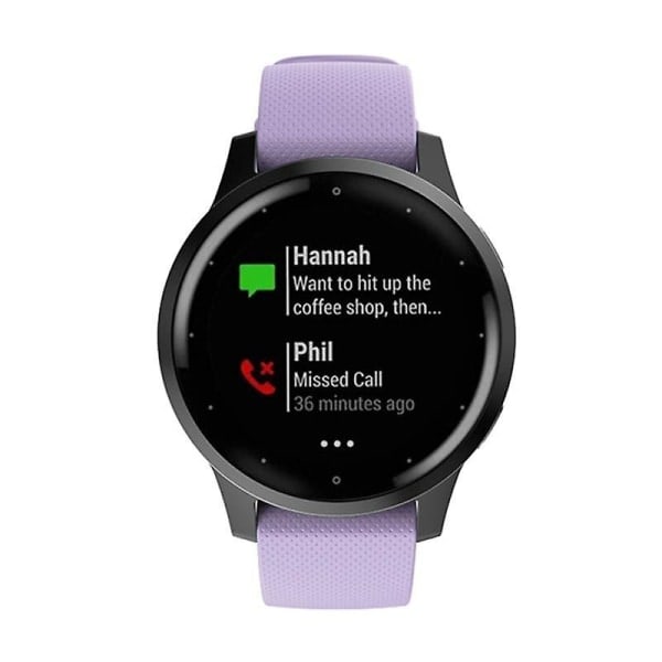 Til Garmin Vivoactive 4s/vivomove 3s Sølvspænde Udskiftningsurrem 18mm Wearables Ur