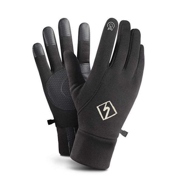 Utomhus sport varme handsker vinter vindtæt plus fleece fortættet