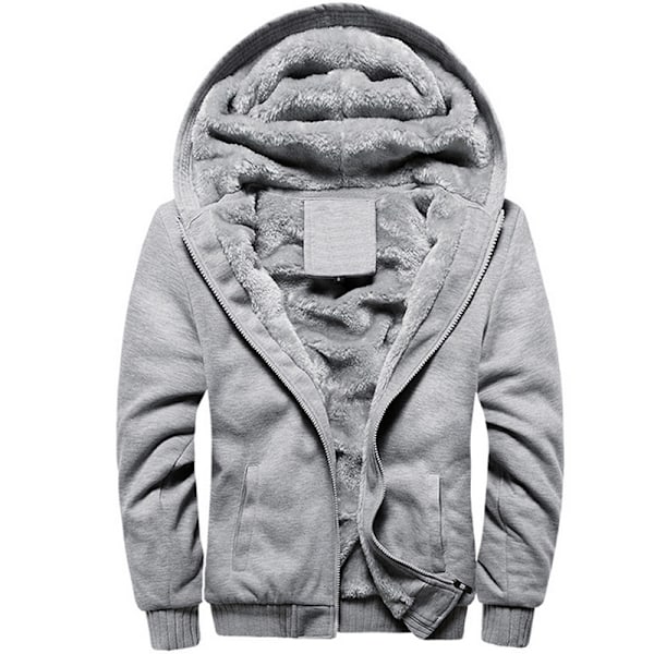 Miesten Fleece Vuorattu Pehmeä Sherpa Takki Lämmin Huppari Pusero Punainen Red M