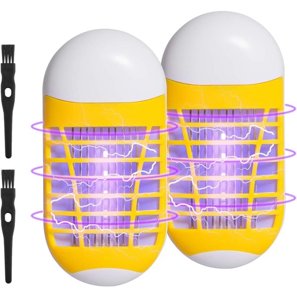 2ack Plug-in Bug Zapper, elektroninen hyttysmyggien tappaja lamppu eliminoi useimmat lentävät tuholaiset hyttyset yövalolla